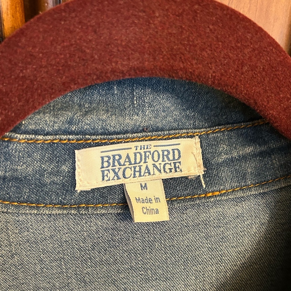 Vtg Bradford Exchange Patriotic Denim Jacket Size Medium - Picture 9 of 12